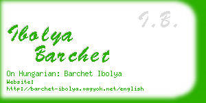 ibolya barchet business card